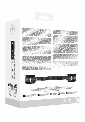 bonded leather hand cuffs with handle na Arena.pl