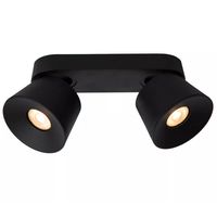 2-punktowa lampa sufitowa Trigono czarne reflektory do holu