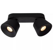 2-punktowa lampa sufitowa Trigono czarne reflektory do holu
