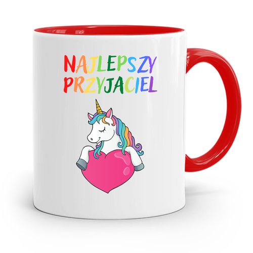 Kubek Czerwony Dla Dzieci Najlepszy Przyjaciel Z Nadrukiem Ze Zdjęciem na Arena.pl