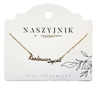 Naszyjnik z napisem Królowa Życia