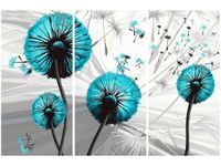 60 90CM OBRAZ 3 ELEM DMUCHAWCE TURKUSACH DRUK PŁÓTNO RAMA