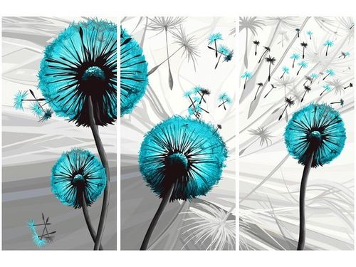 60 90CM OBRAZ 3 ELEM DMUCHAWCE TURKUSACH DRUK PŁÓTNO RAMA na Arena.pl