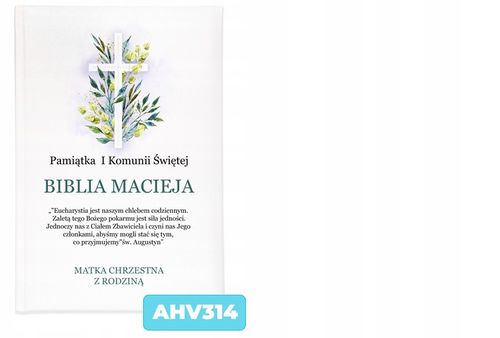 BIBLIA OBRAZKOWA Pamiątka KOMUNII ŚWIĘTEJ TWOJE IMIĘ PREZENT OD CHRZESTNEGO na Arena.pl