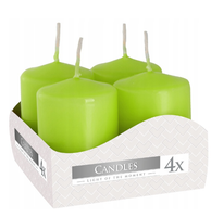 Świeca tradycyjna parafinowa Bezzapachowa Bispol 4 szt. SELEDYNOWA