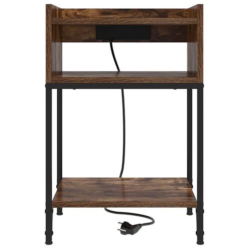 Stolik nocny z półką 2 pcs Wędzony dąb 40 x 40 x 61 cm na Arena.pl