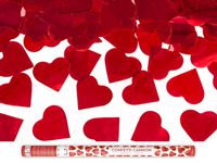 Tuba z sercami, czerwony, 80cm