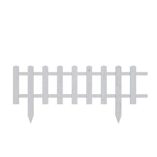 be4nature Płot ogrodowy sosnowy Biały 104 x 30 cm 4 szt. na Arena.pl