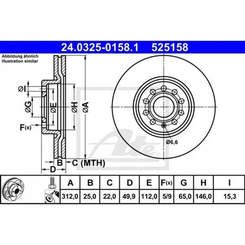 TARCZA HAM PRZOD 312X25 V POWER DISC ATE na Arena.pl