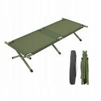 Łóżko polowe turystyczne składane kanadyjka obozowa solidna z pokrowcem