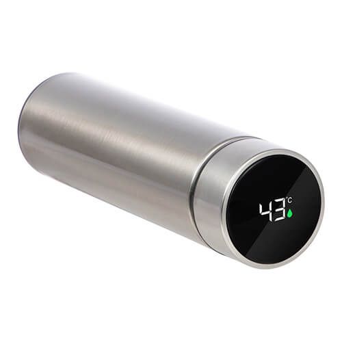 Termos 450 ml z wyświetlaczem temperatury do sublimacji - srebrny na Arena.pl