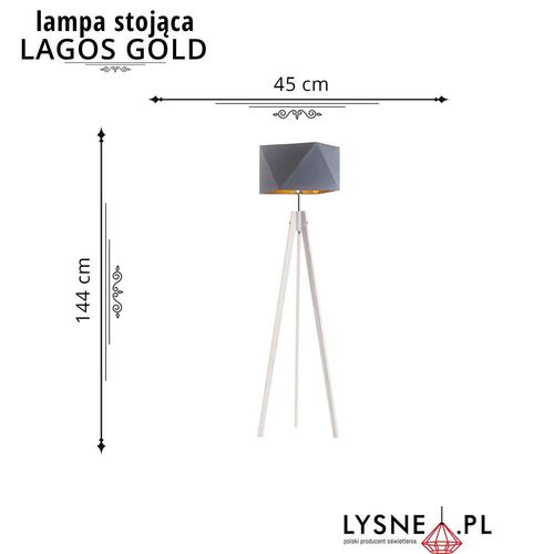 Lampa stojąca LAGOS GOLD na Arena.pl