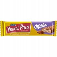 PRINCE POLO Kruchy Wafelek w Mlecznej Czekoladzie MILKA 45 g