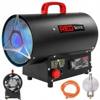 NAGRZEWNICA GAZOWA DMUCHAWA TERMOSTAT LCD DUŻA MOC 25 KW + WĄŻ REDUKTOR