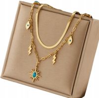 Złoty Naszyjnik Pozłacany 18K Damski Stal Chirurgiczna 316L