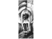 40X100CM BALETNICA CZERNI BIELI OBRAZ PION