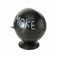 Metalowa popielniczka do ogrodu czarna ozdobna