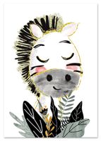 Plakat dla dziecka obrazki zebra dekoracje pokój dziecka 30x40 cm