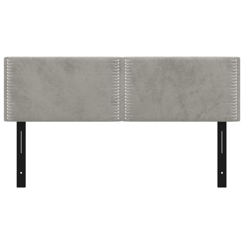 Wezgłowia do łóżka, 2 szt., jasnoszare, 72x5x78/88 cm, aksamit na Arena.pl