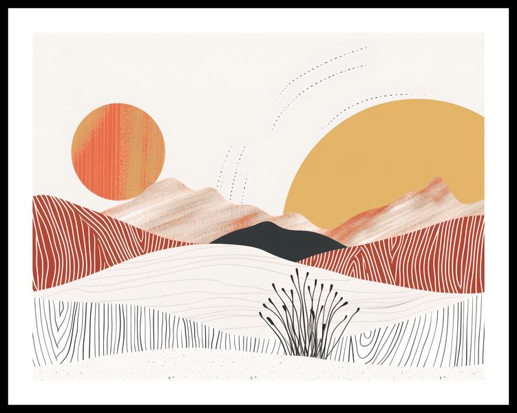 Plakat 65x50cm Roztańczone Słońce zdjęcie 3