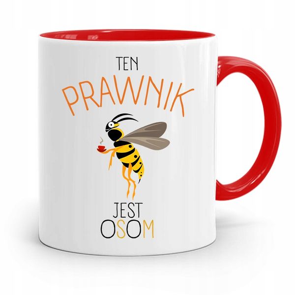 Kubek Czerwony Prawnika Ten Prawnik Jest Osom Z Nadrukiem Ze Zdjęciem zdjęcie 1