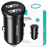 usams ład. sam. 2xusb 2,4a miniczarny/black cc114tc01 (us-cc114)