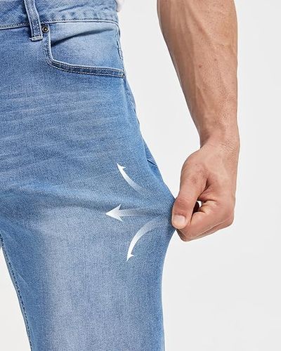 Spodnie Męskie Jeansy Slim Fit Granatowe Bawełniane Elastyczne Rozmiar 34 na Arena.pl