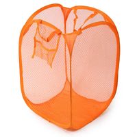 Pojemnik tekstylny z siatki z rączkami do przechowywania zabawek pomarańczowy M-24-07
