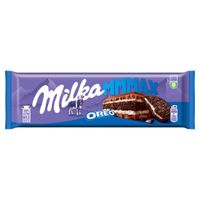 Milka Mmmax Oreo Herbatniki kakaowe i mleczne o smaku waniliowym 300 g