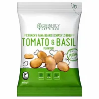 Chipsy z Bobu o Smaku &quot;pomidorów z Bazylią&quot; Greenergy, 60g