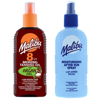 Malibu Olejek Z Arganem SPF8 200ml + Balsam W Sprayu Po Opalaniu 200ml