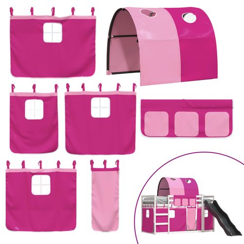 Łóżko na antresoli, ze zjeżdżalnią i zasłonkami, 80x200 cm na Arena.pl