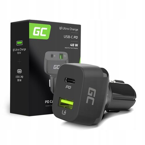 GC Szybka Ładowarka samochodowa USB-C USB 48W ładowanie PD QC 3.0 12V 24V na Arena.pl