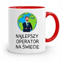 Dla Operatora Kubek Czerwony Prezent Na Urodziny Z Nadrukiem Ze Zdjęciem