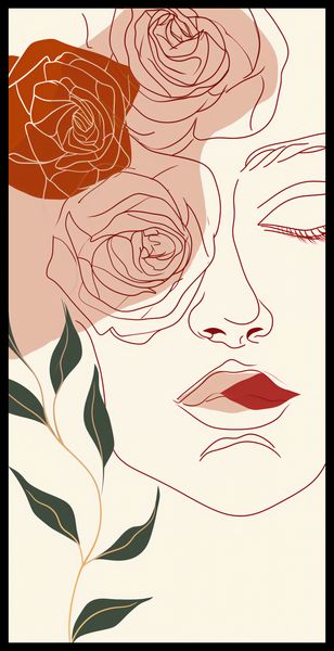 Plakat 50x100cm Beż i Twarz zdjęcie 2