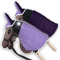 Derka dwustronna i nauszniki Skippi dla Hobby Horse - fioletowy