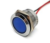 Lampka kontrolna deski rozdzielczej LED kolory 22mm Niebieski