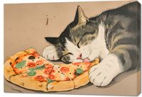 Obraz 100x70cm Pizza Dla Kota