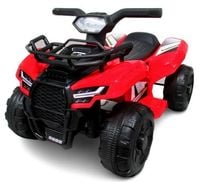 Quad J8AAA czerwony na akumulator, quady dla dzieci muzyka światło