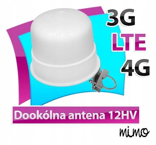 Dookólna antena MIMO LTE 12 dBi LTE 4G 3G 2G 2x Nż na Arena.pl