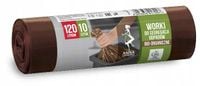 az worki do segregacji odpadów bio 120l 10szt brązowe