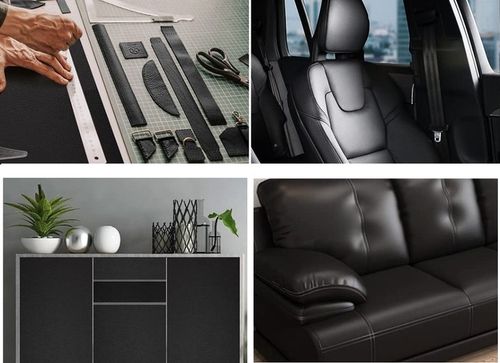 SKÓRA SAMOPRZYLEPNA EKO SKÓRA SKAJ TAPICERSKI KLEJ ŁATY CZARNY 140X50 CM na Arena.pl