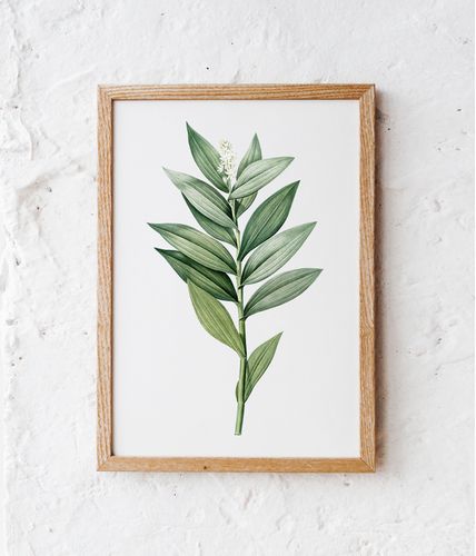 Plakat zielona gałązka 21x29,7 cm A4 na Arena.pl