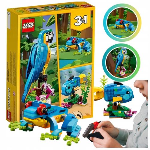 LEGO Creator 3 w 1 31136 Egzotyczna papuga 3w1 na Arena.pl