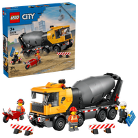 LEGO City Betoniarka Żółta Ciężarówka Budowlana 371 elementów 60478