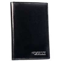 czarne etui na karty i paszport wykonane ze skóry naturalnej - 4u cavaldi