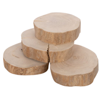 TIAKI Krążki z drewna kawowego gryzak zabawka królika kawii gryzoni 4 szt