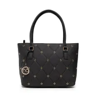 nobo duża pikowana karmelowa shopperka z nitami