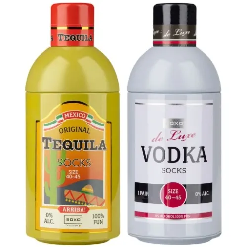 SKARPETY MĘSKIE SOXO ŚMIESZNY PREZENT URODZINOWY WESOŁE SKARPETKI W BUTELCE na Arena.pl