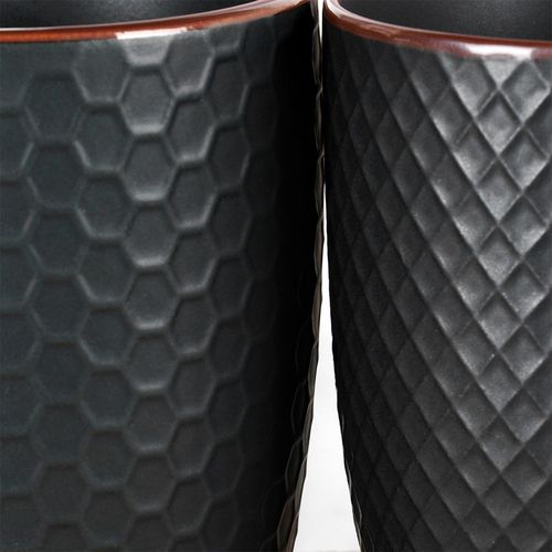 4x Kubki Czarne do Picia Kawy Herbaty Ziół Zestaw Kubków Kubek na Prezent na Arena.pl